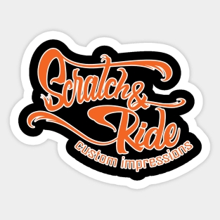 Scratch & Ride Brand (Orange Logo) Sticker